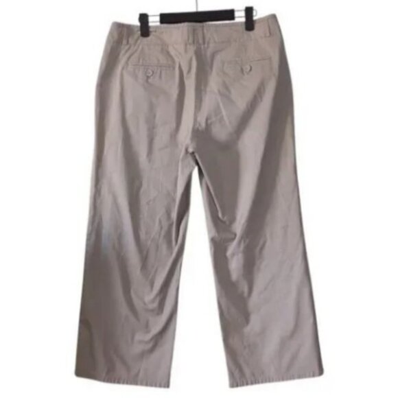 Talbots oatmeal signature cropped utility chino pants size 10 - Picture 2 of 7